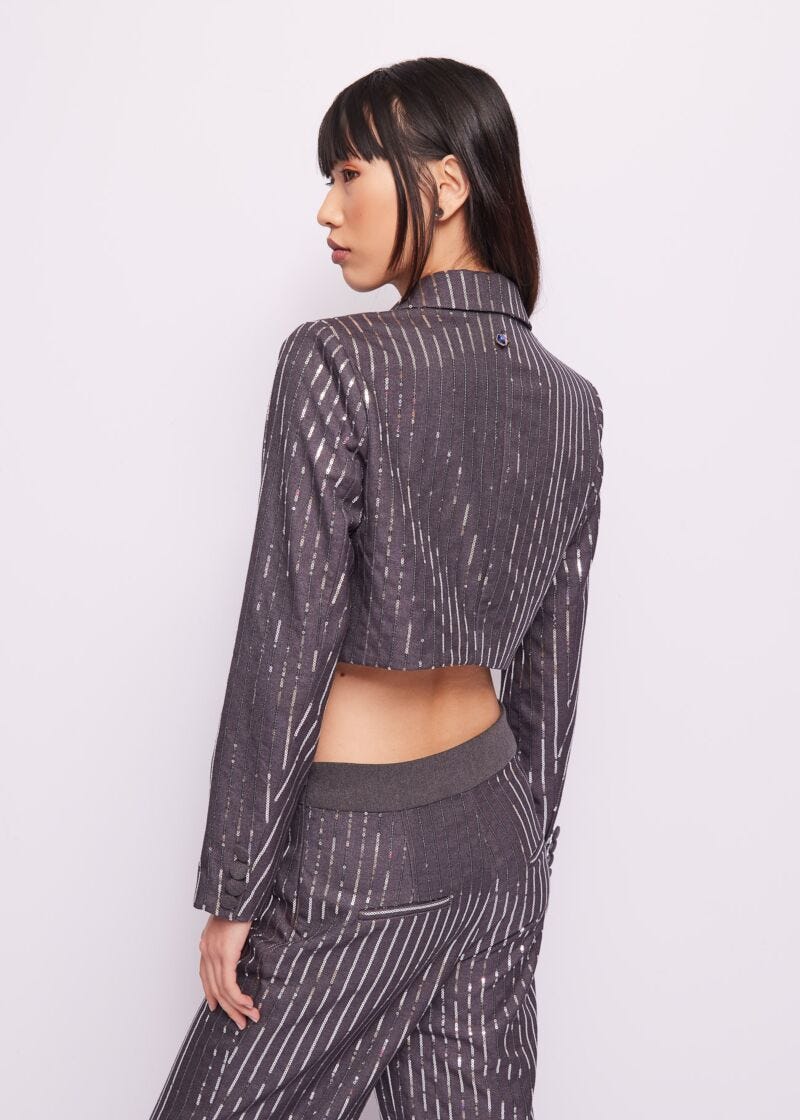 Short sequinned blazer