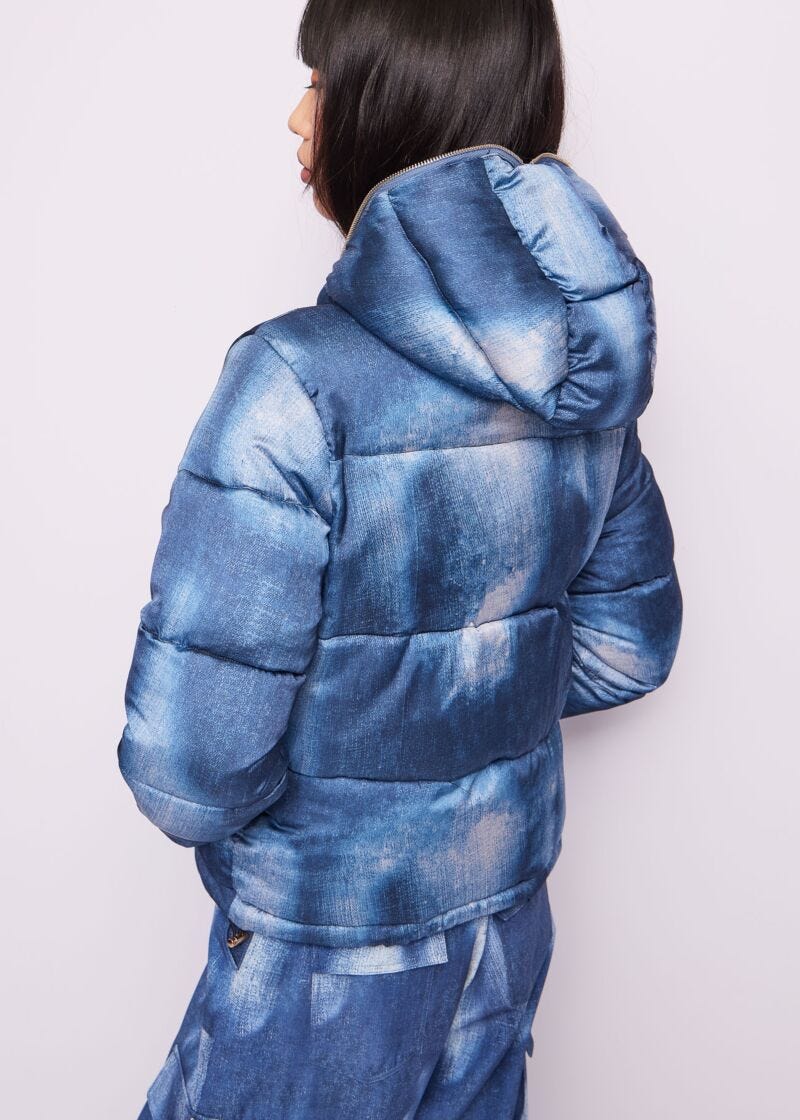 Printed nylon down jacket