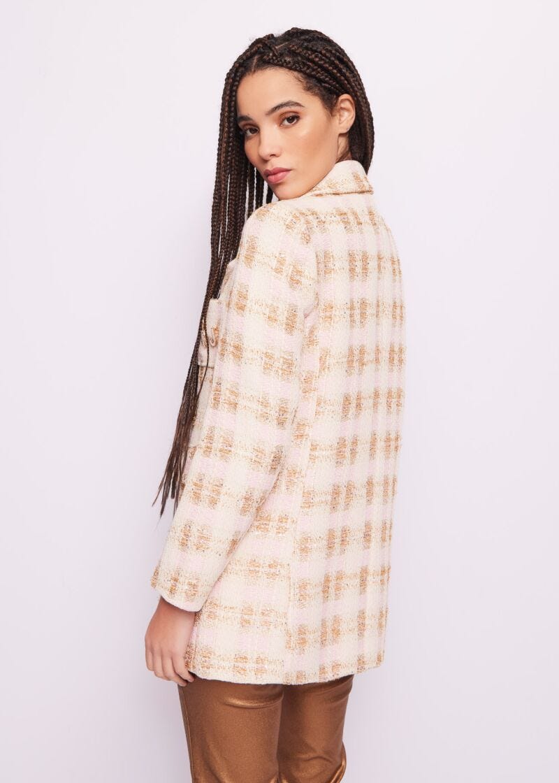 Cotton-blend bouclé coat