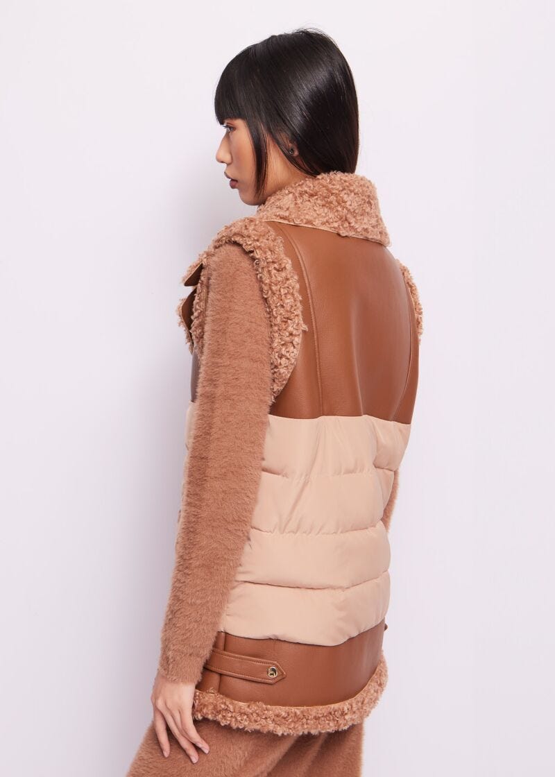 Padded vest with zip