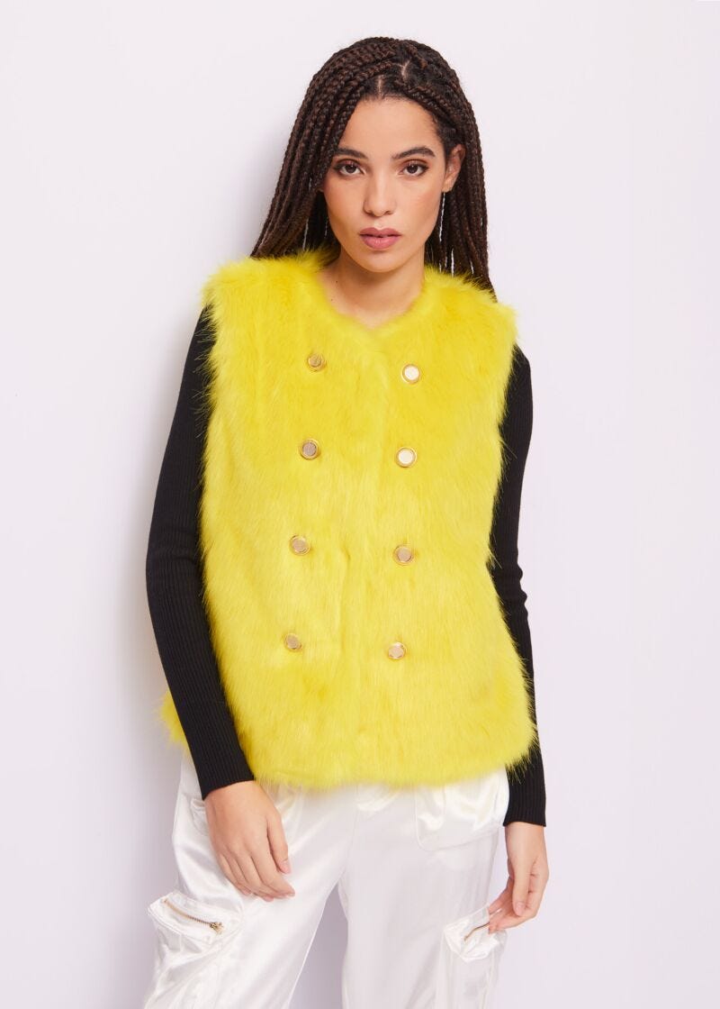 Gilet in pelliccia sintetica