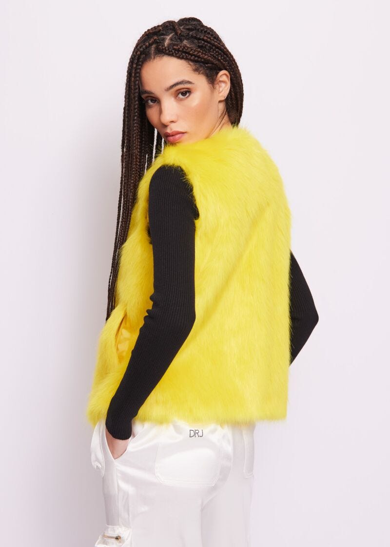 Gilet in pelliccia sintetica