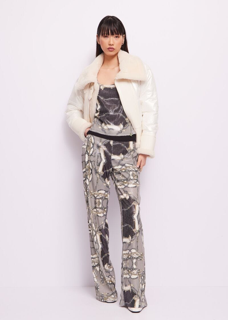 Printed jersey top