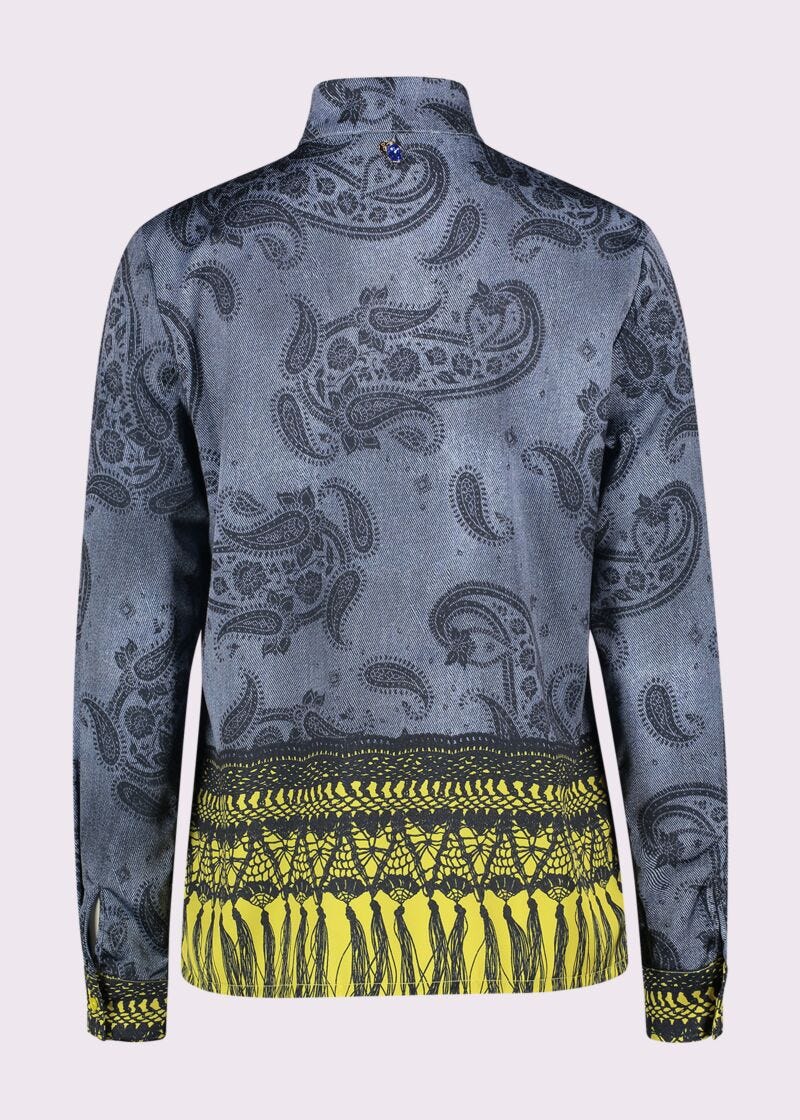 Printed satin shirt