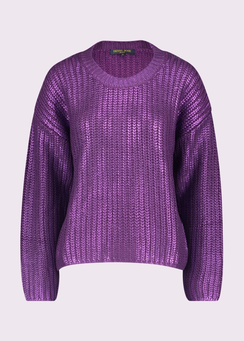 Laminated fuchsia jumper