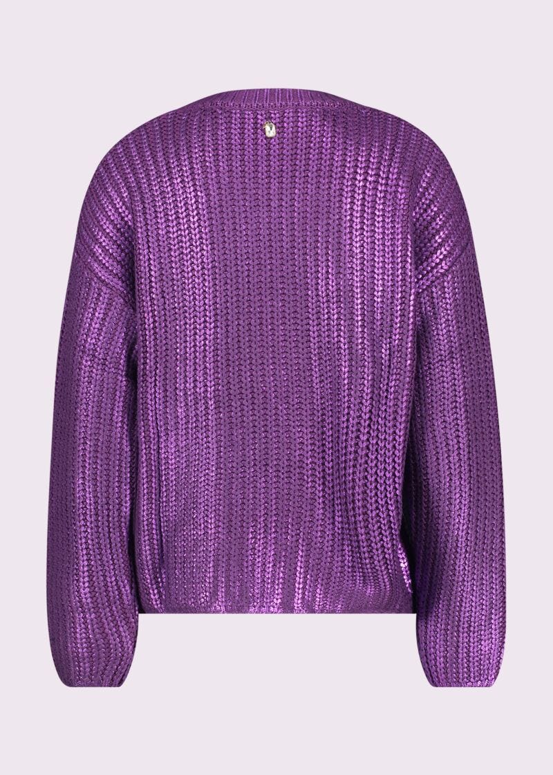 Laminated fuchsia jumper