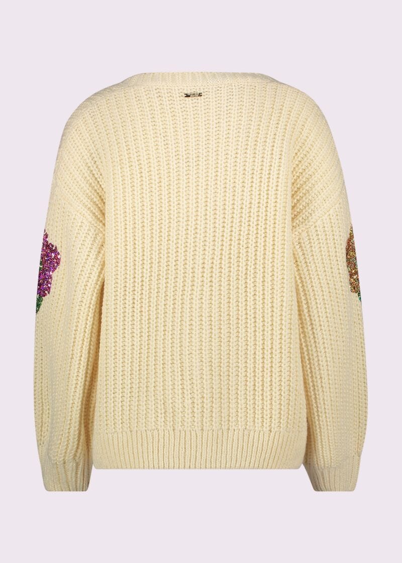 Knitted cardigan with sequins