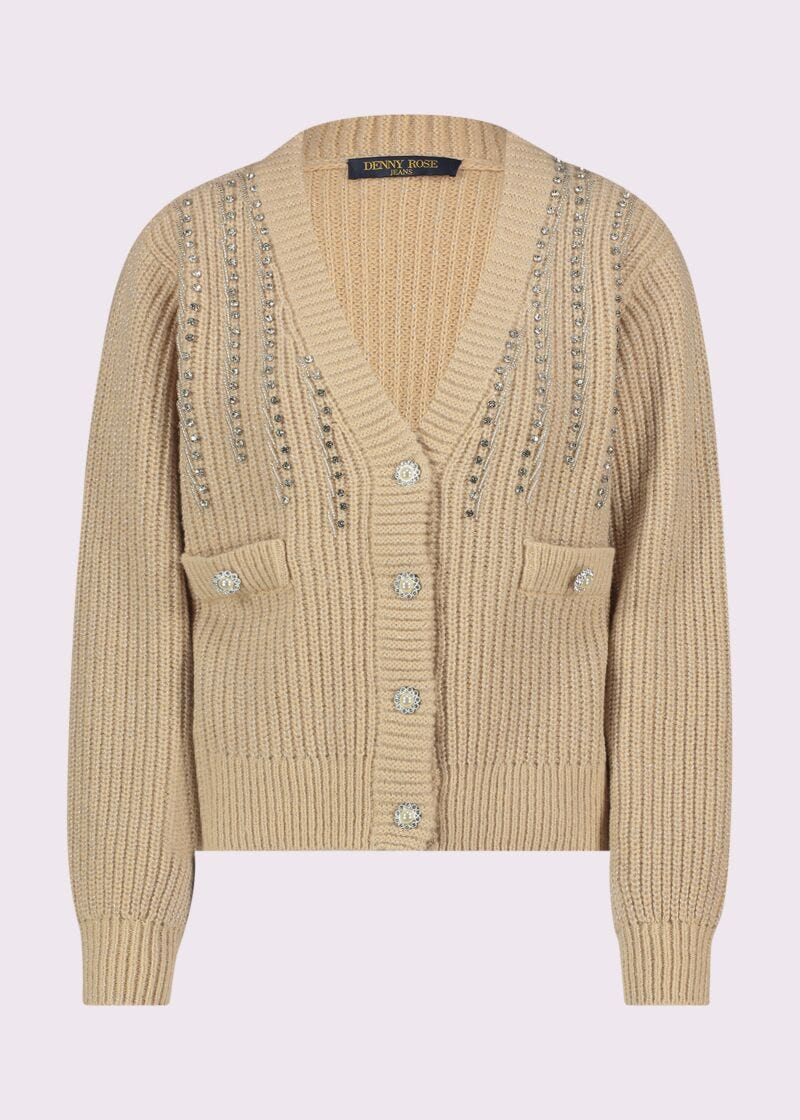 Brown knitted cardigan