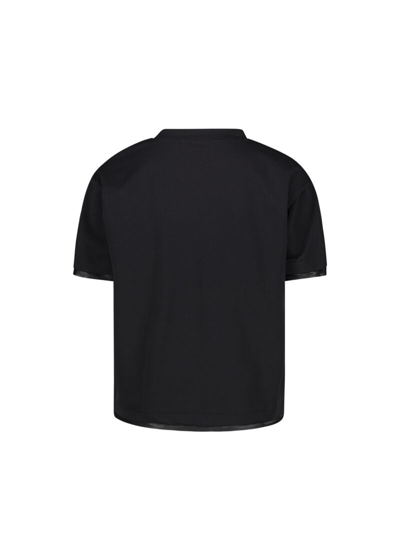 Blue cotton t-shirt with logo