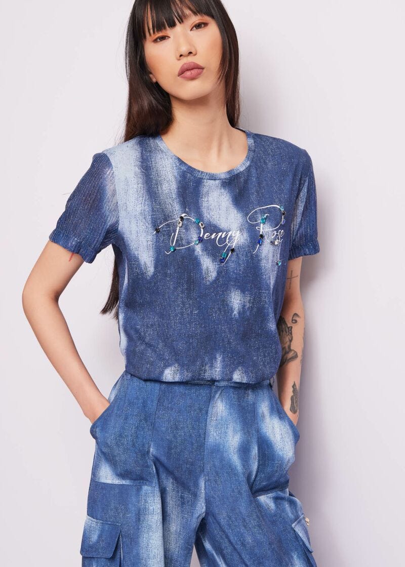 Printed cotton t-shirt