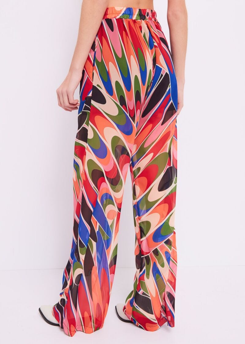 Printed georgette trousers