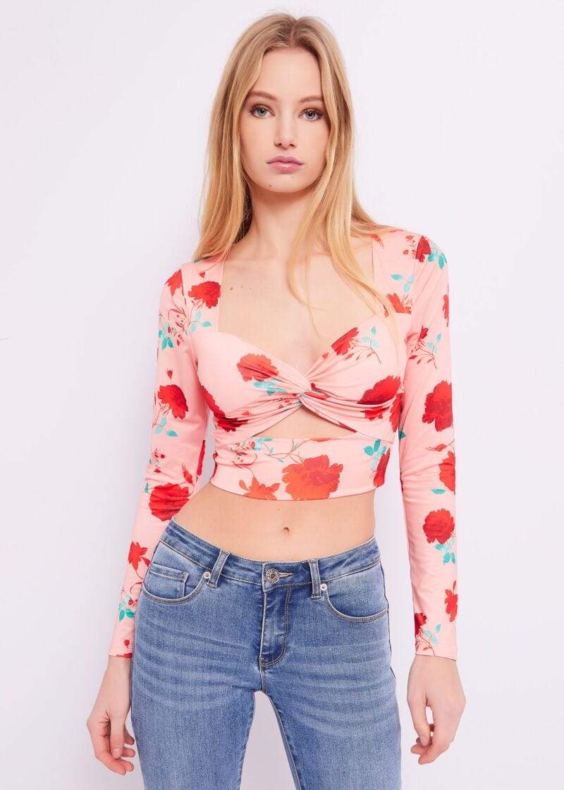 Floral-print T-shirt