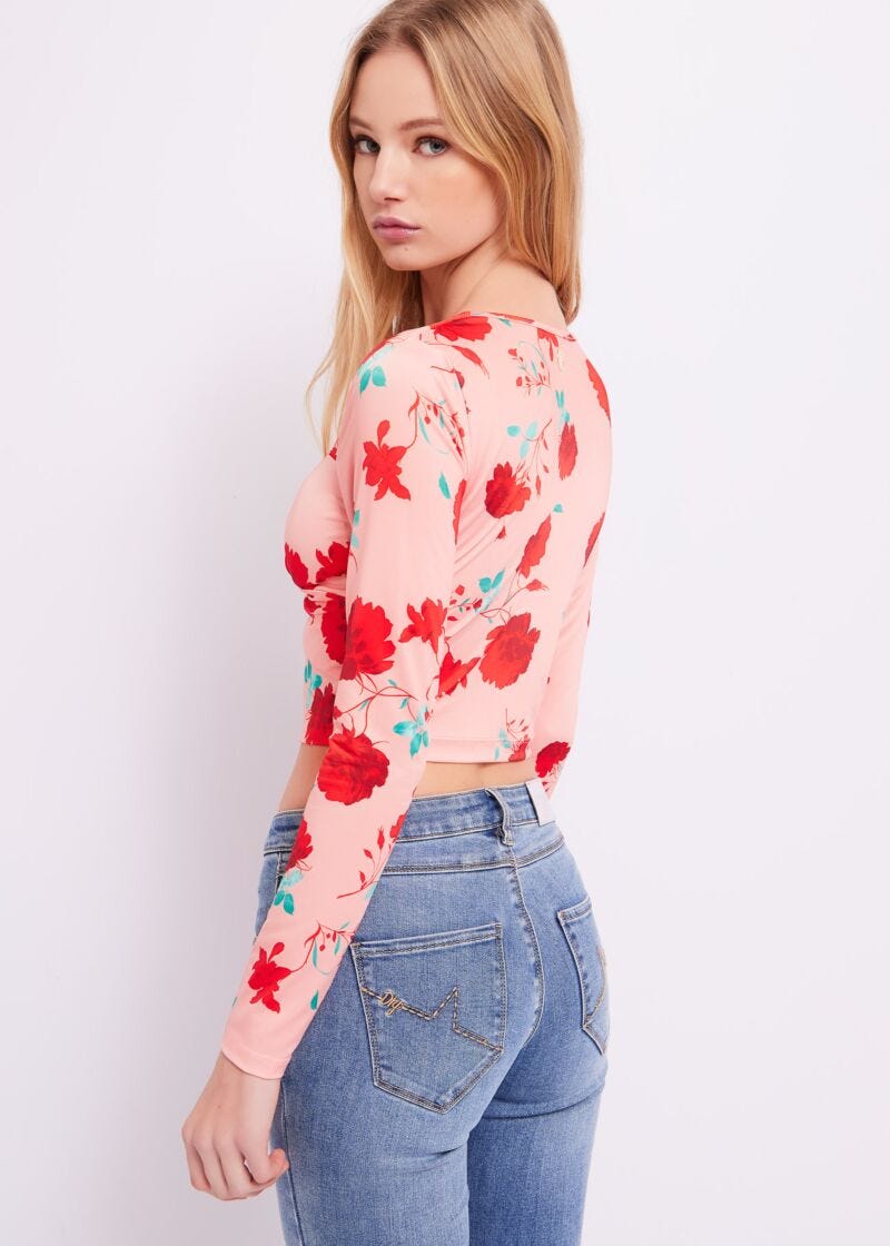 Floral-print T-shirt