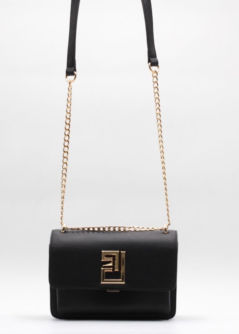 Faux-leather crossbody bag