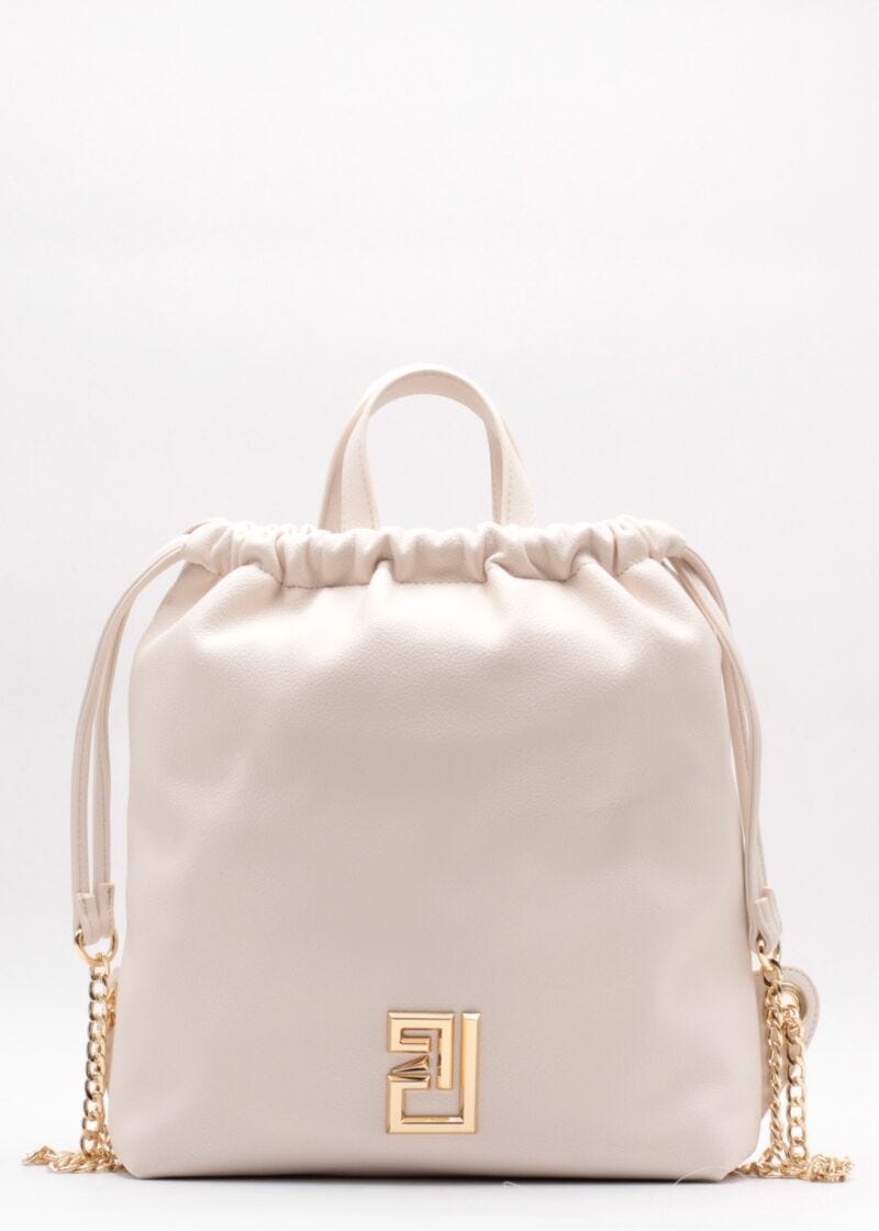 Faux-leather rucksack