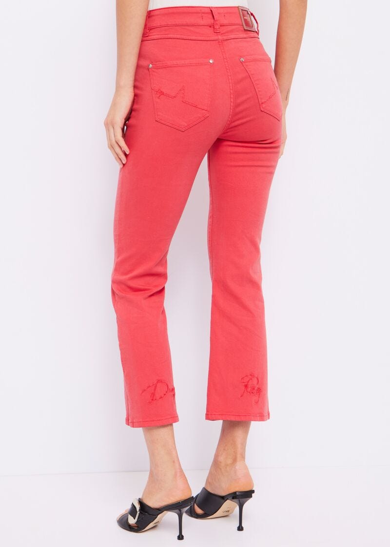 Cropped flared trousers