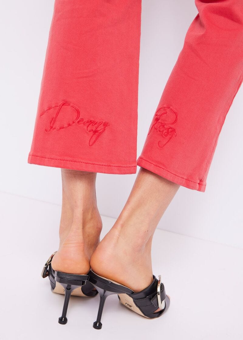 Pantaloni flare cropped