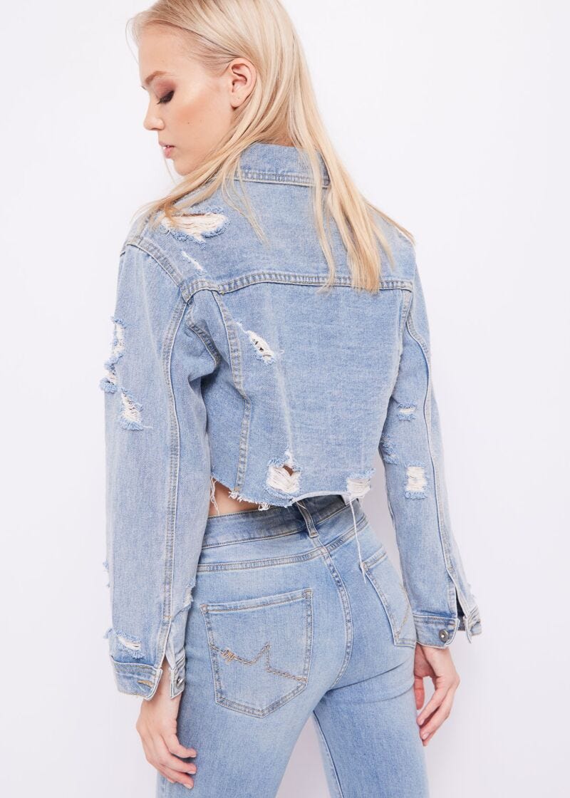 Cropped denim jacket