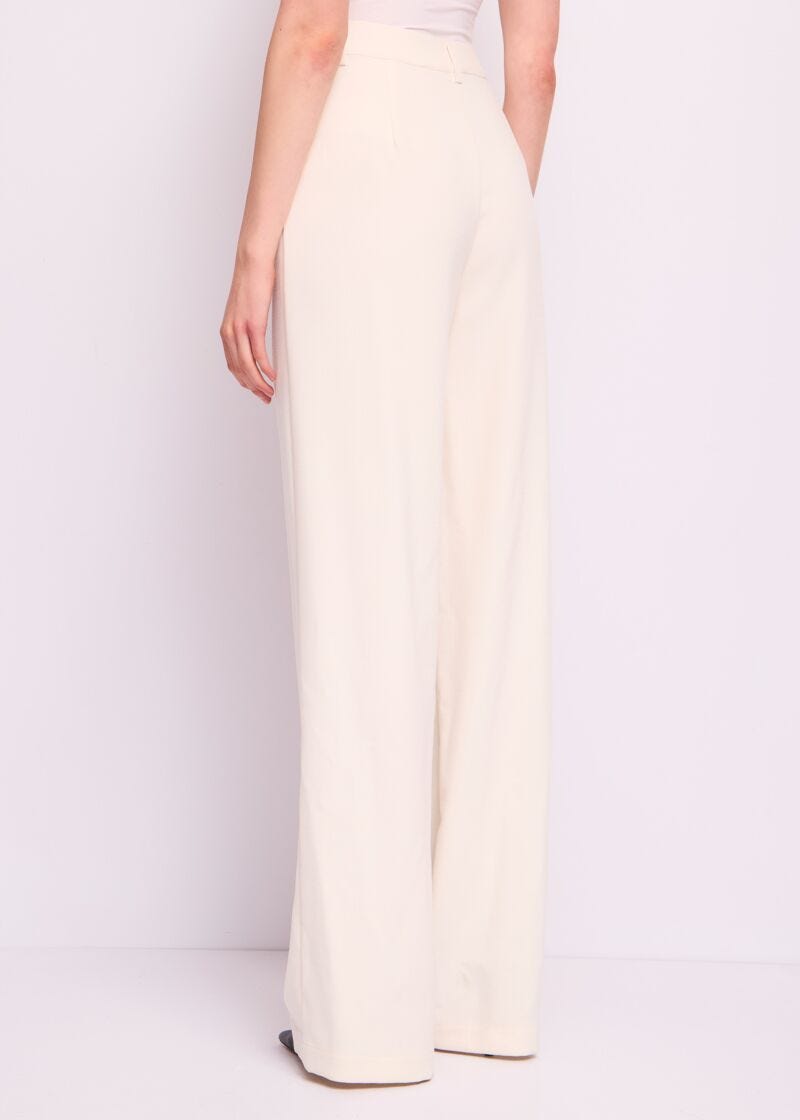 Pantaloni bianchi elasticizzati