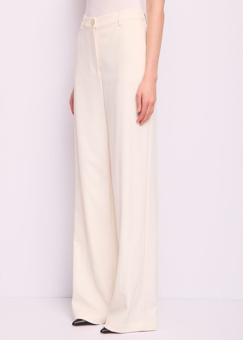 Pantaloni bianchi elasticizzati