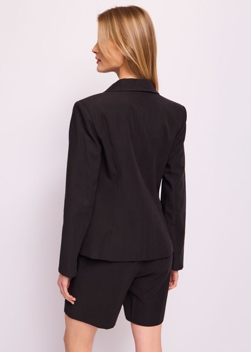 Blazer nero doppiopetto