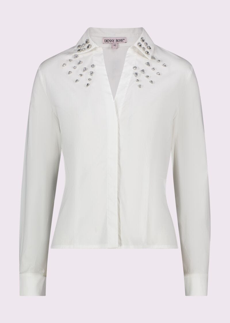 Camicia bianca in misto cotone