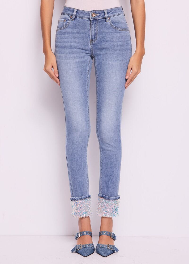 Jeans skinny in cotone