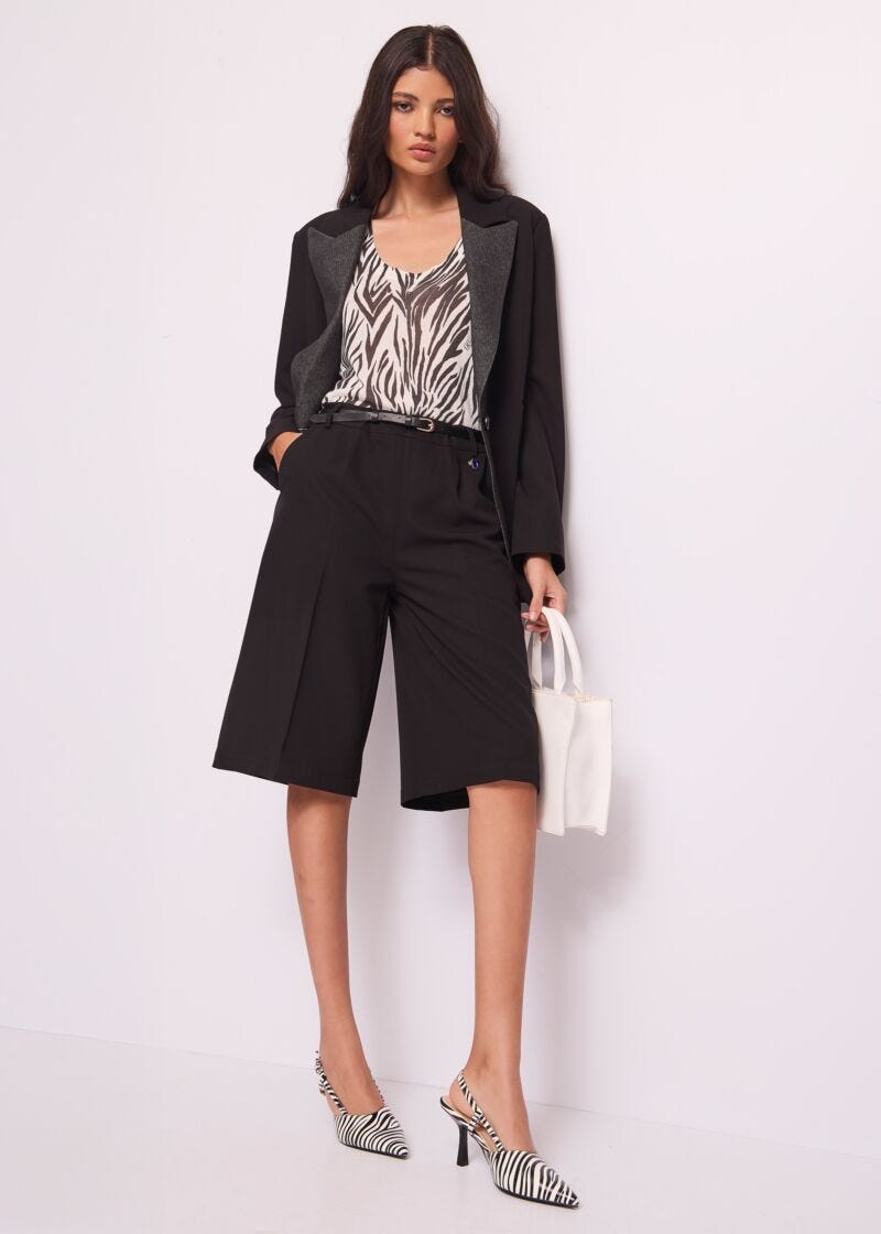 Blazer nero monopetto