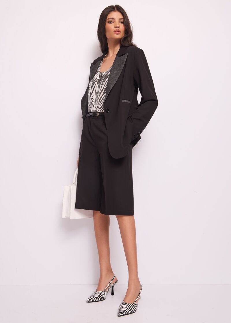 Blazer nero monopetto