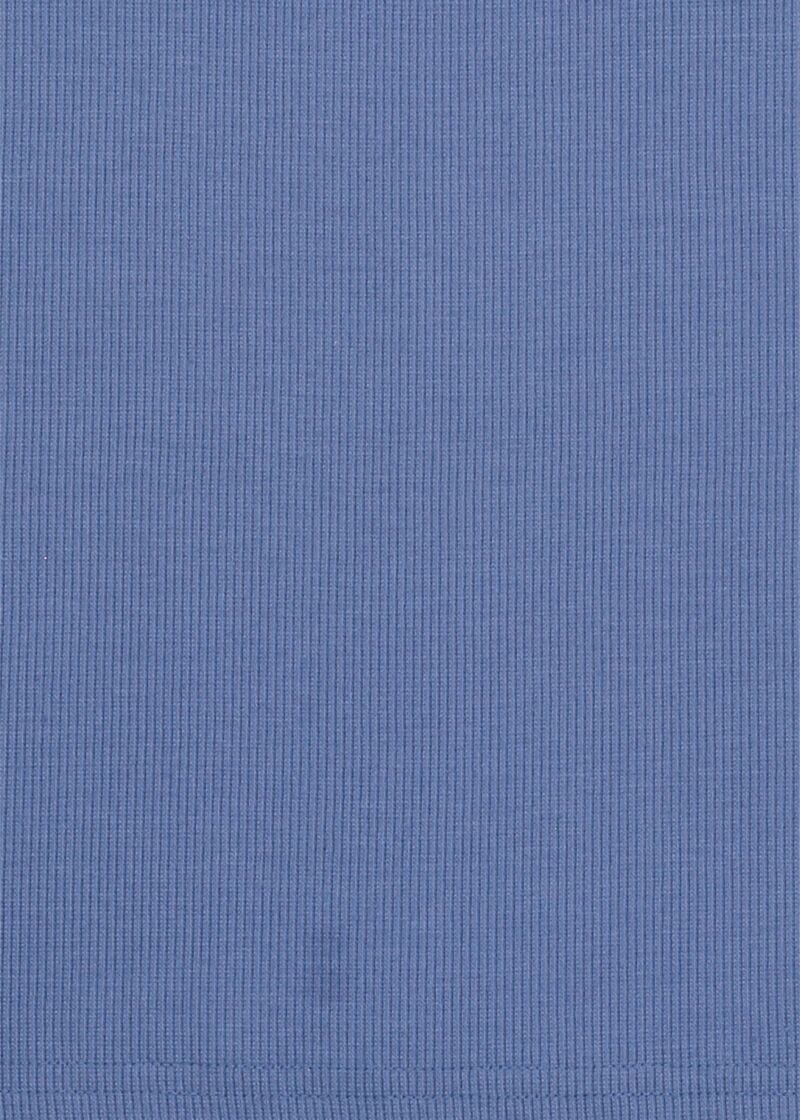 Top blu in cotone con logo
