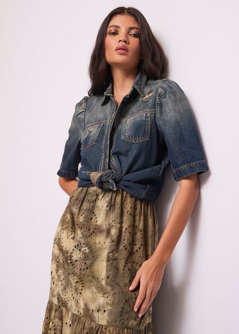 Camicia in denim di cotone used