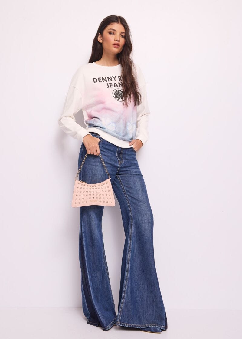 Felpa in cotone con logo