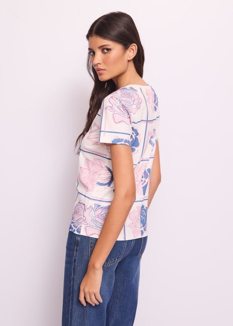 T-shirt in cotone con stampa
