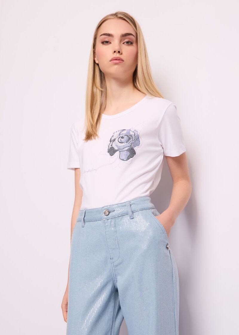T-shirt in cotone con stampa