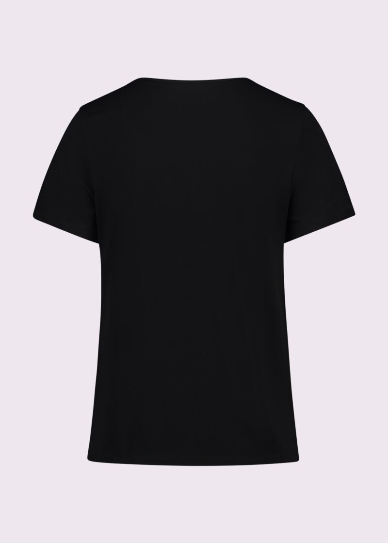 T-shirt nera con stampa