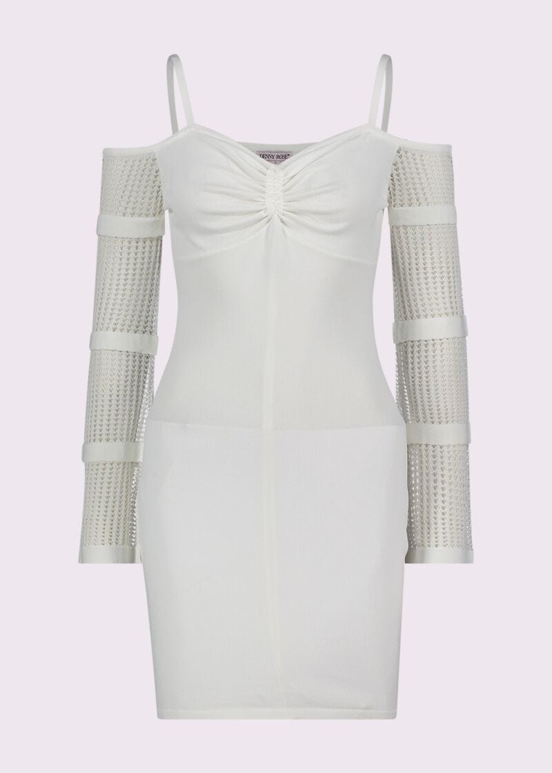 Minivestido blanco de punto