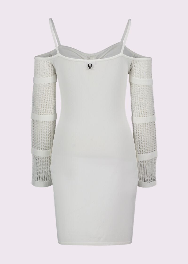 Minivestido blanco de punto