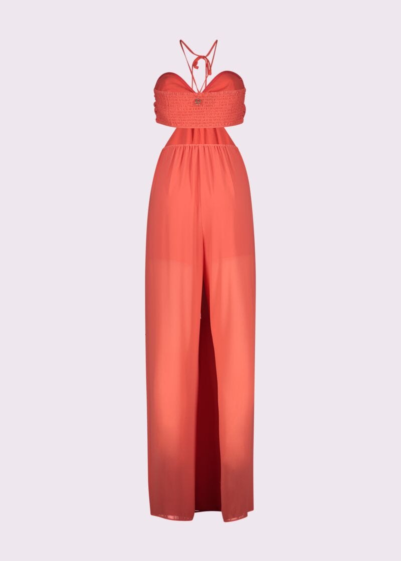 Tuta rossa in georgette