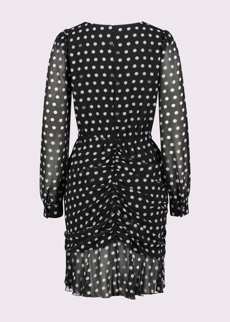 Mini abito in georgette a pois