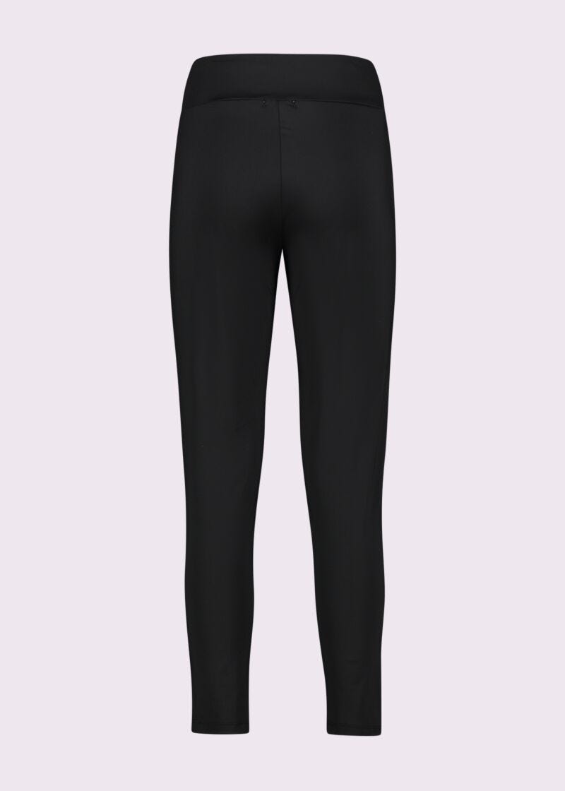Pantaloni neri con fibbia logata