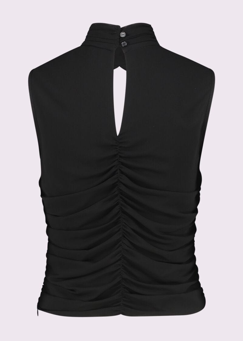 Top nero in georgette