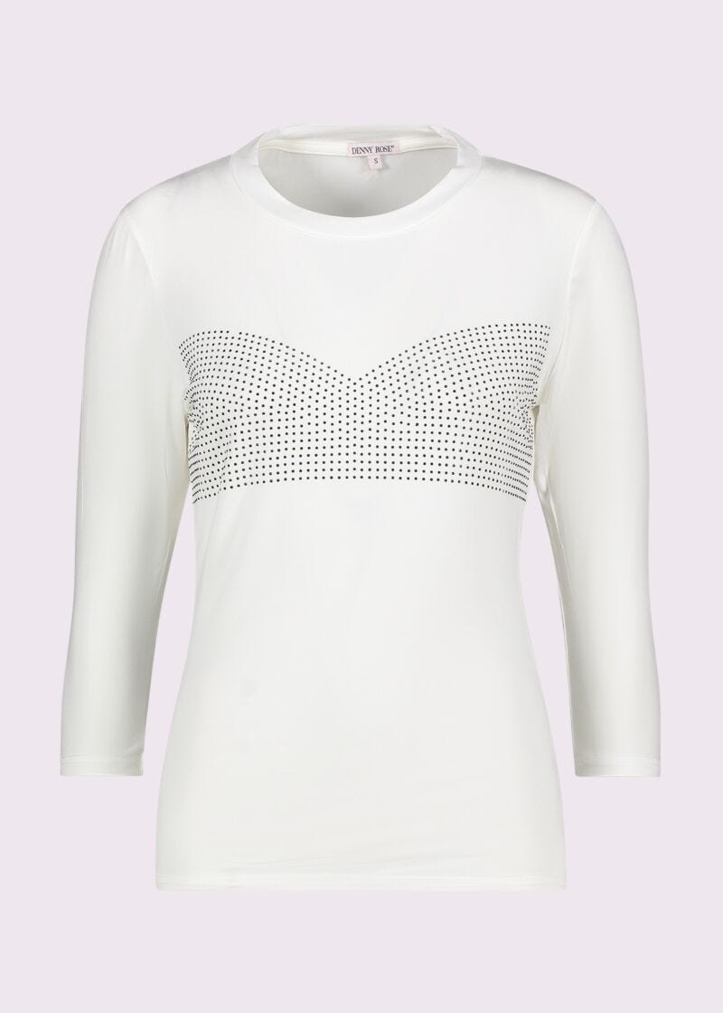 T-shirt bianca con strass