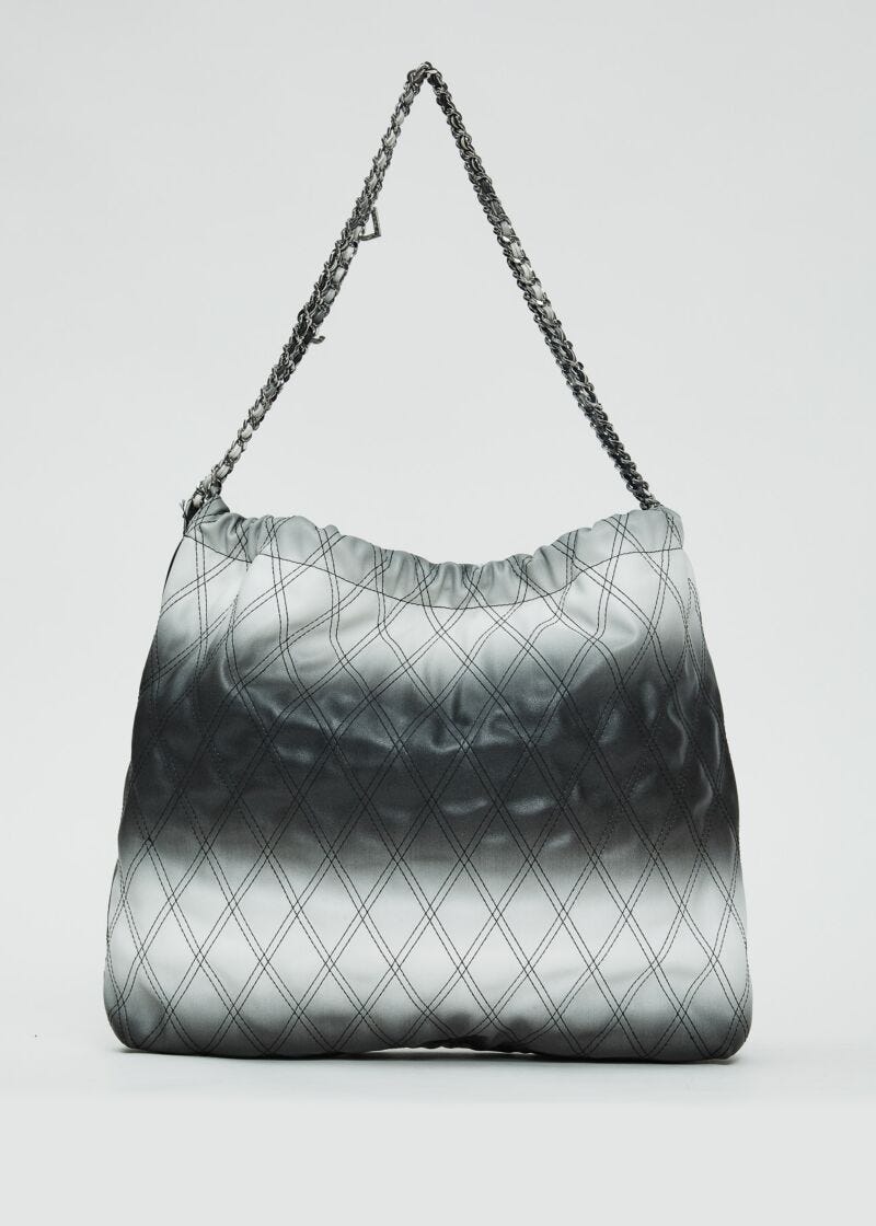 Shopping bag trapuntata