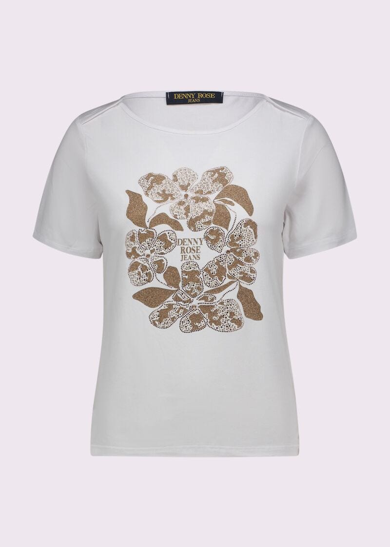 T-shirt bianca con stampa