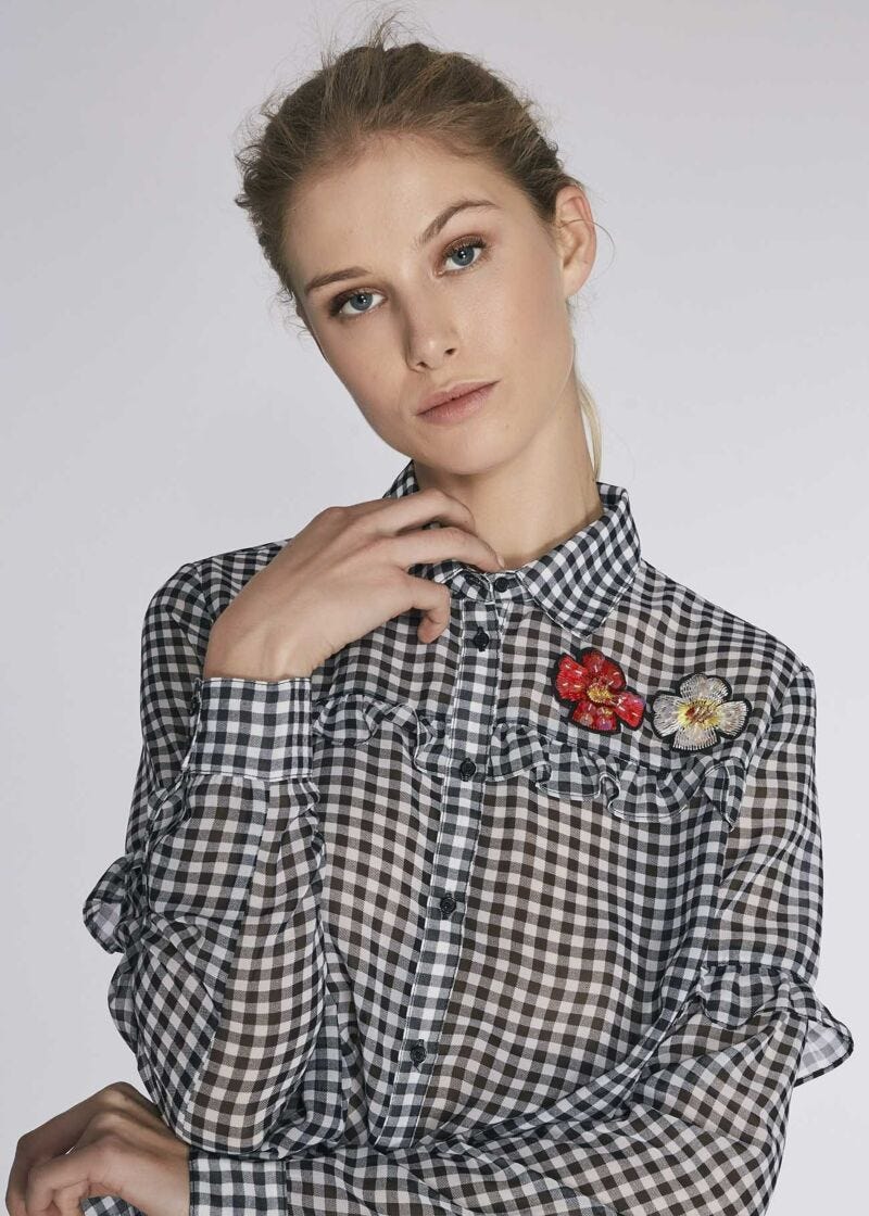 CAMICIA M LUNGA CON PATCH