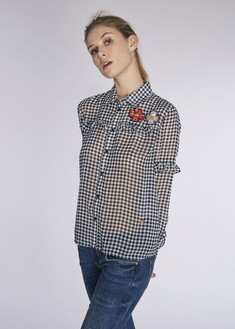 CAMICIA M LUNGA CON PATCH