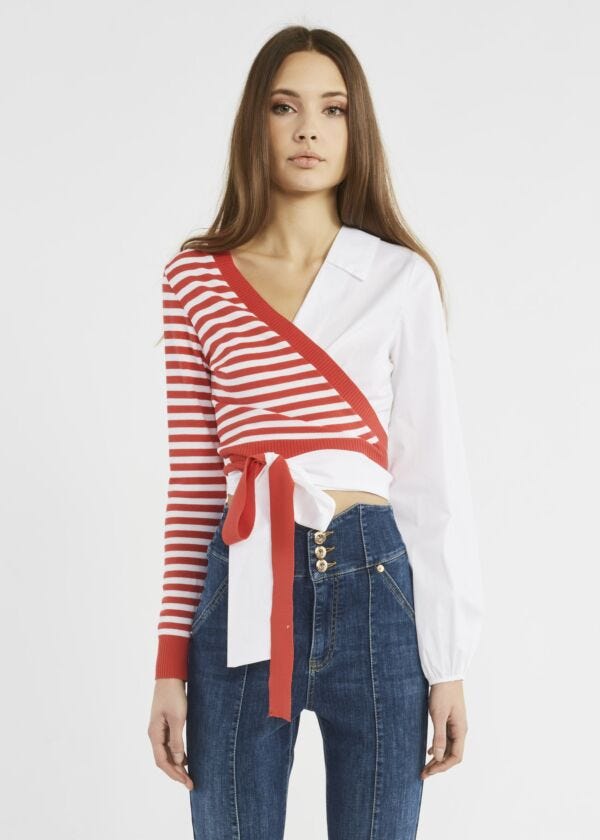 Maglia a incrocio Denny Rose
