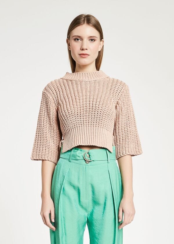 Knitted top with 3D texture Denny Rose