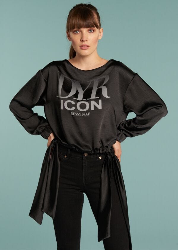 Long Sleeve Shirt Black Denny Rose