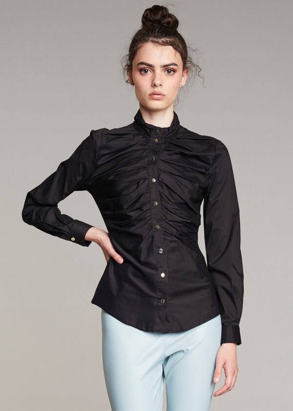 Long Sleeve Shirt Black Denny Rose